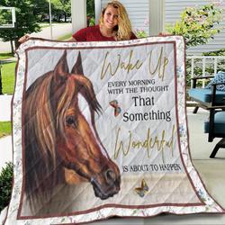 Horse Wake Up FF5 NTTH011298 3D Customized Quilt and Home Decor