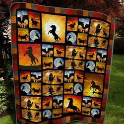 Horse Whinny Under The Sun Quilt Blanket  Quilt and Home Decor