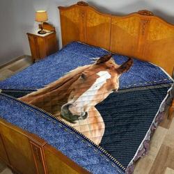 Horse Zipper TTGG468 Awesome 3D Customized Quilt Hip and Home Decor