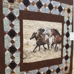 Horses Cla0511543Q Quilt Blanket and Home Decor