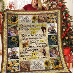 Horses You Are My Sunshine Quilt Oam and Home Decor