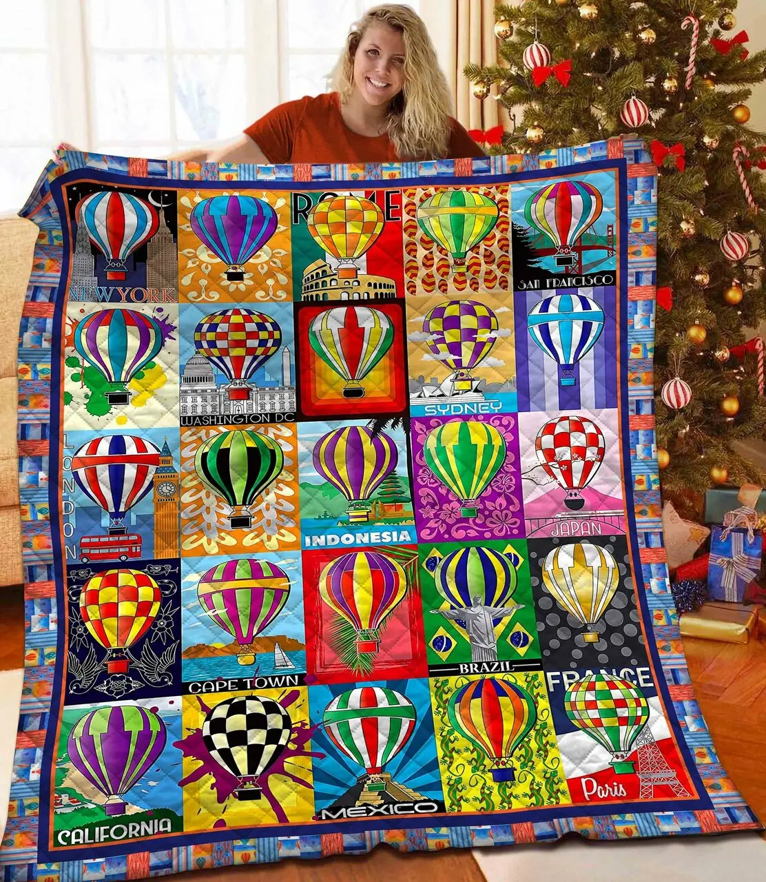 Hot Air Balloon Quilt Nzn and Home Decor