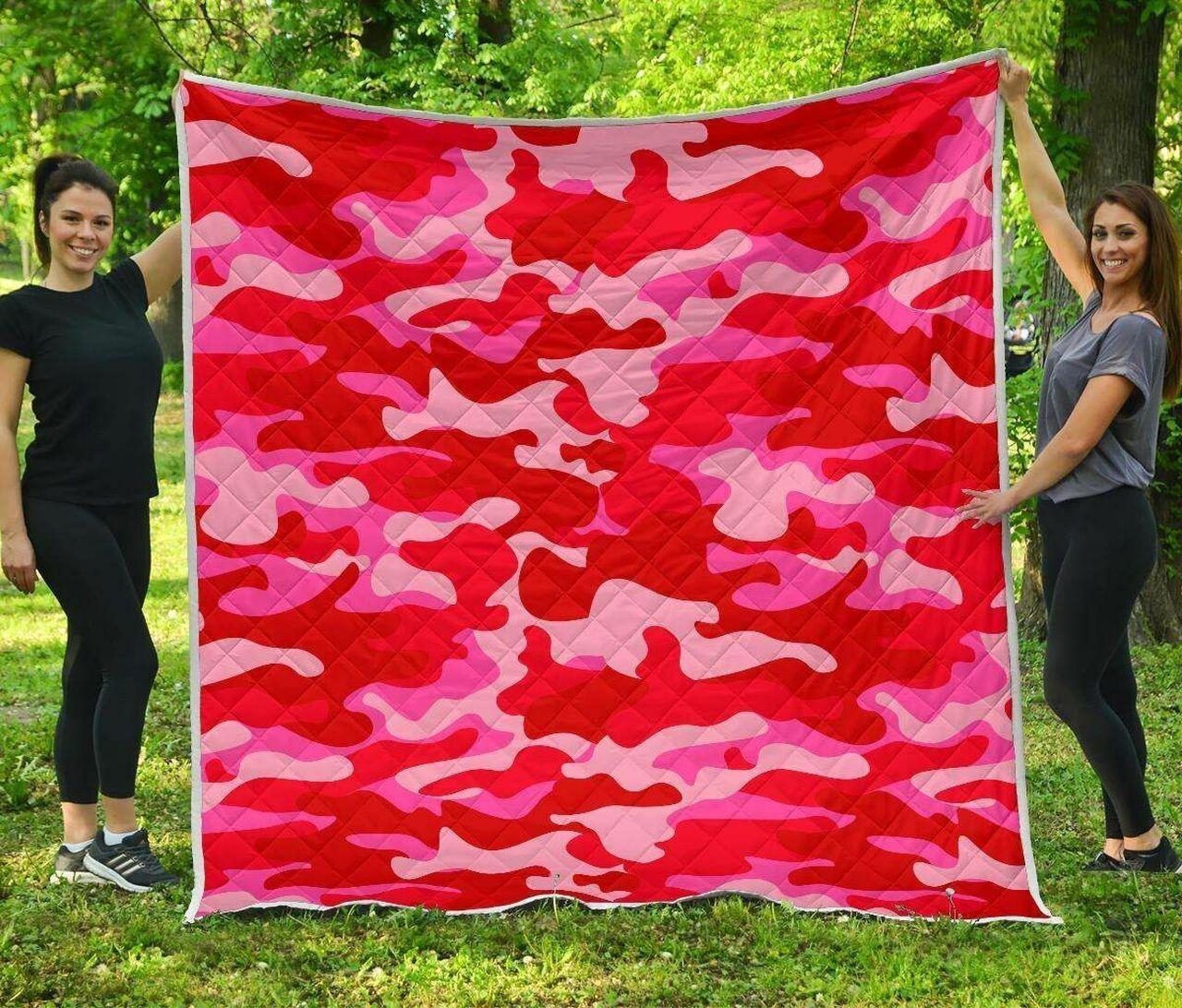 Hot Pink Camouflage Cl17100349Mdq Quilt Blanket and Home Decor