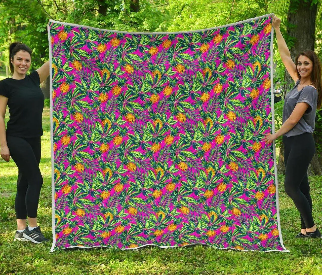 Hot Purple Pineapple Cl17100353Mdq Quilt Blanket and Home Decor