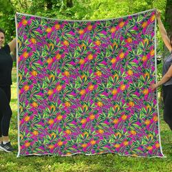 Hot Purple Pineapple Cl17100353Mdq Quilt Blanket and Home Decor