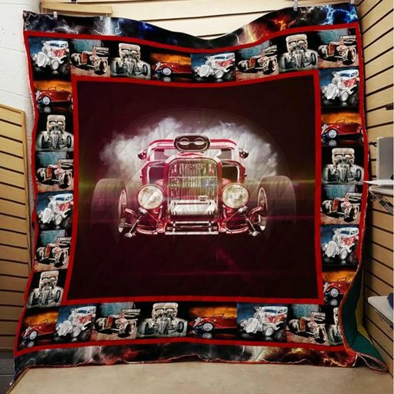 Hot Rod Washable Handmade Quilt 2811-03 and Home Decor