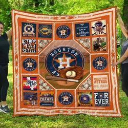 Houston Astros 1 Quilt Blanket Fan Made and Home Decor
