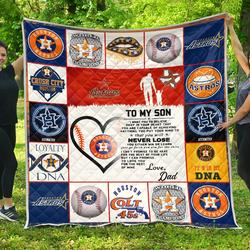 Houston Astros Family - To My Son Quilt and Home Decor