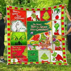 How The Grinch Stole Christmas Quilt Blanket For Christmas and Home Decor
