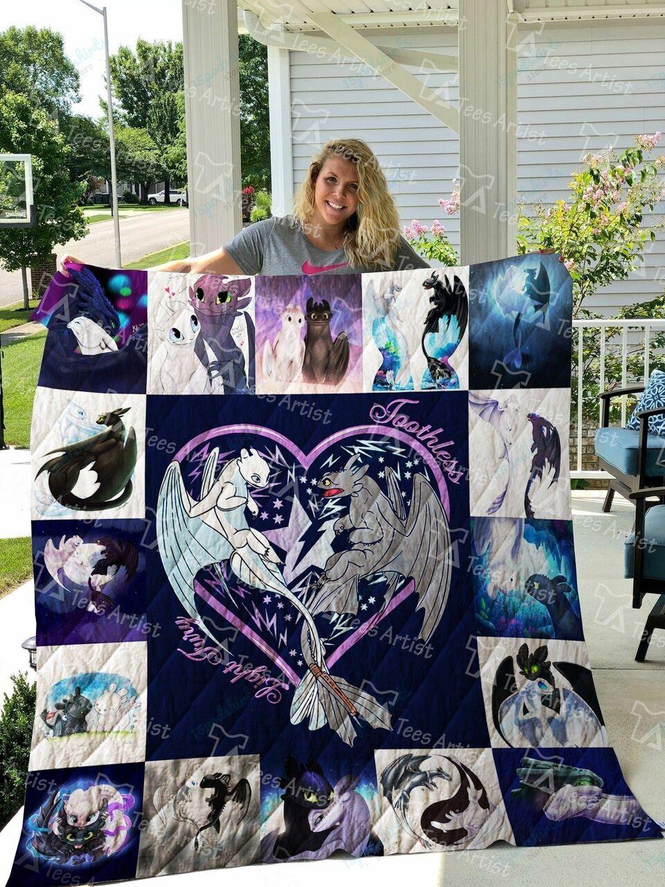 How To Train Your Dragon Quilt Blanket 01416 and Home Decor