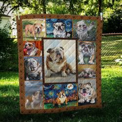 Hq Bulldog Quilt Blanket Dhc09122239Dd and Home Decor