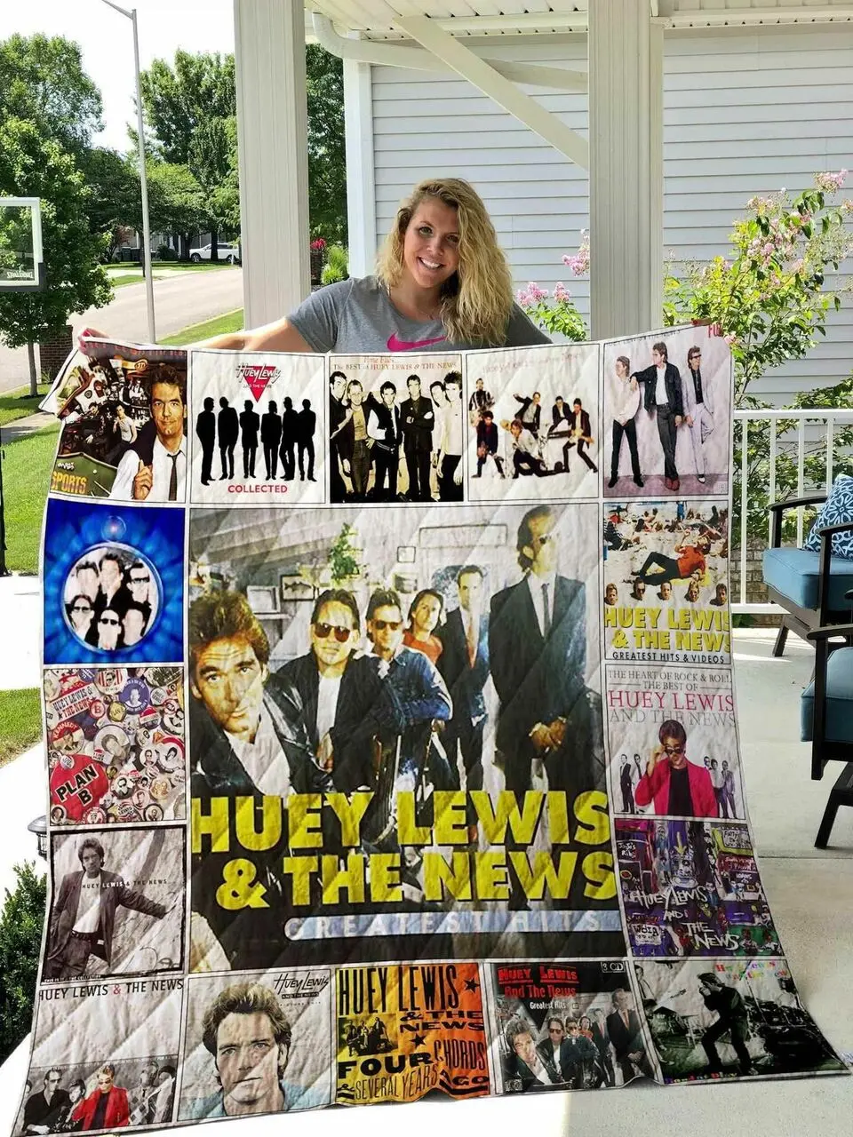 Huey Lewis The News Blanket Th1809 Quilt and Home Decor