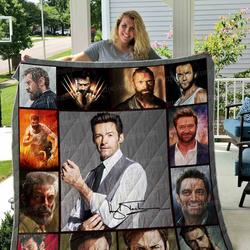 Hugh Jackman Illus Quilt Blanket 01 and Home Decor