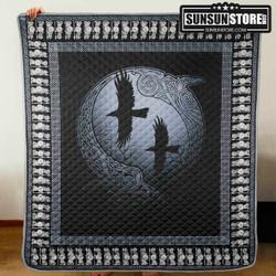 Huginn And Muninn Viking Raven Cl2100248Mdq Quilt Blanket and Home Decor