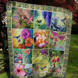 Humming Bird Happily Ever After Quilt Blanket Dhc020120892Td and Home Decor