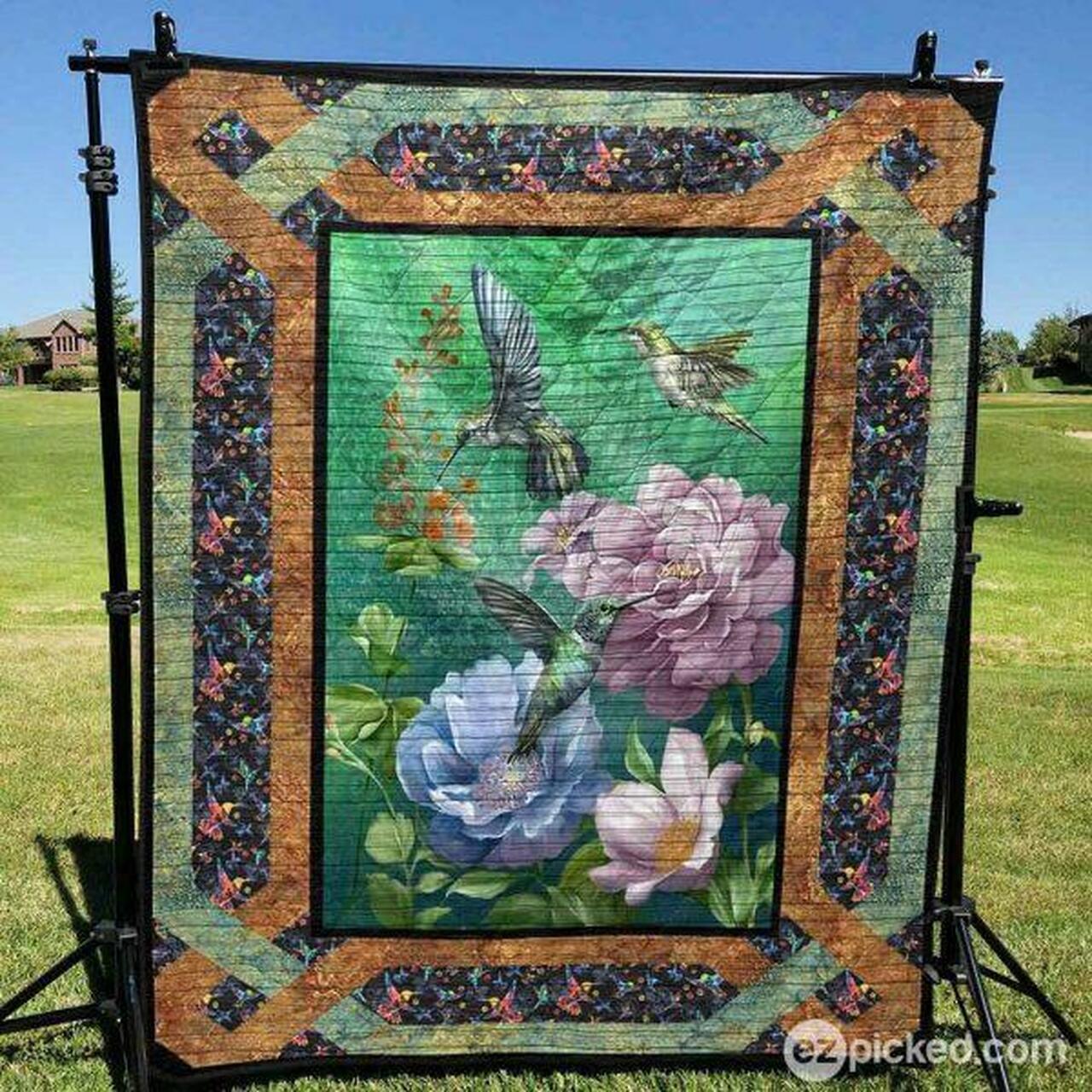 Humming Birds Garden Quilt Blanket Ynt9 Quilt and Home Decor