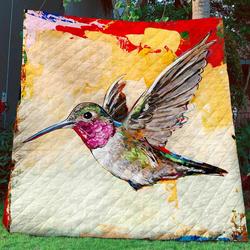 Hummingbird Quilt Blanket BBB0811273PH and Home Decor