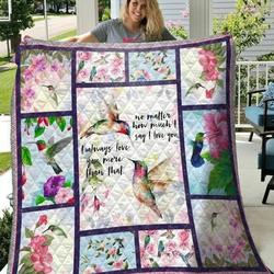 Hummingbird Quilt Blanket and Home Decor