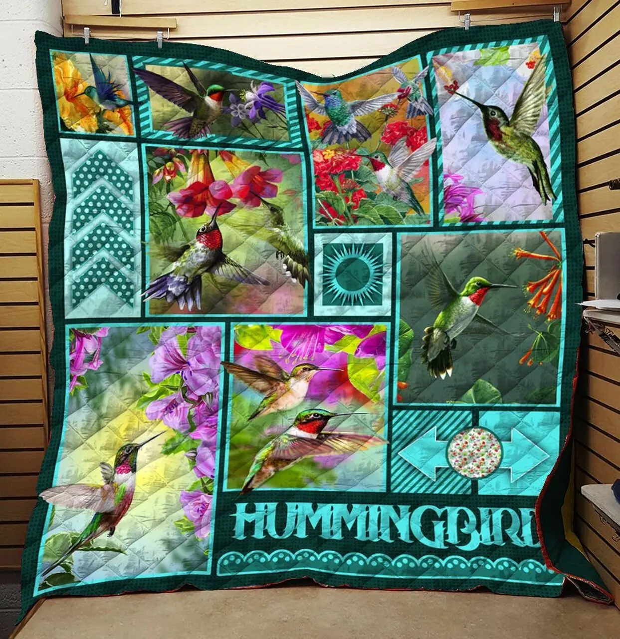 Hummingbird Quilt Blanket Great Customized Blanket Gifts For Birthday Christmas Thanksgiving and Home Decor