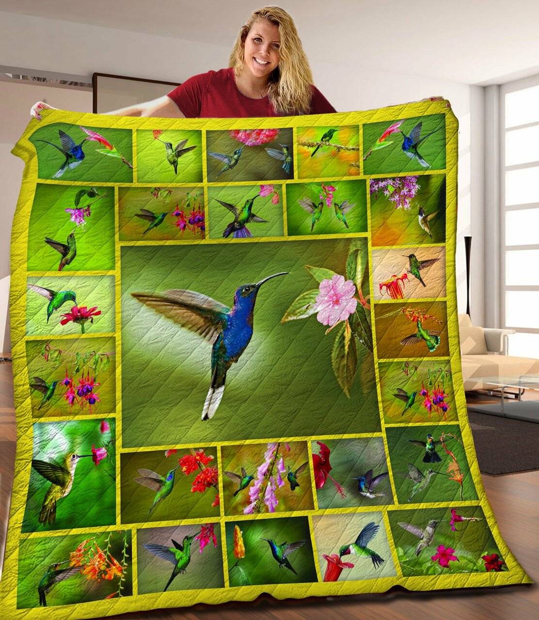 Hummingbird Quilt Njj and Home Decor
