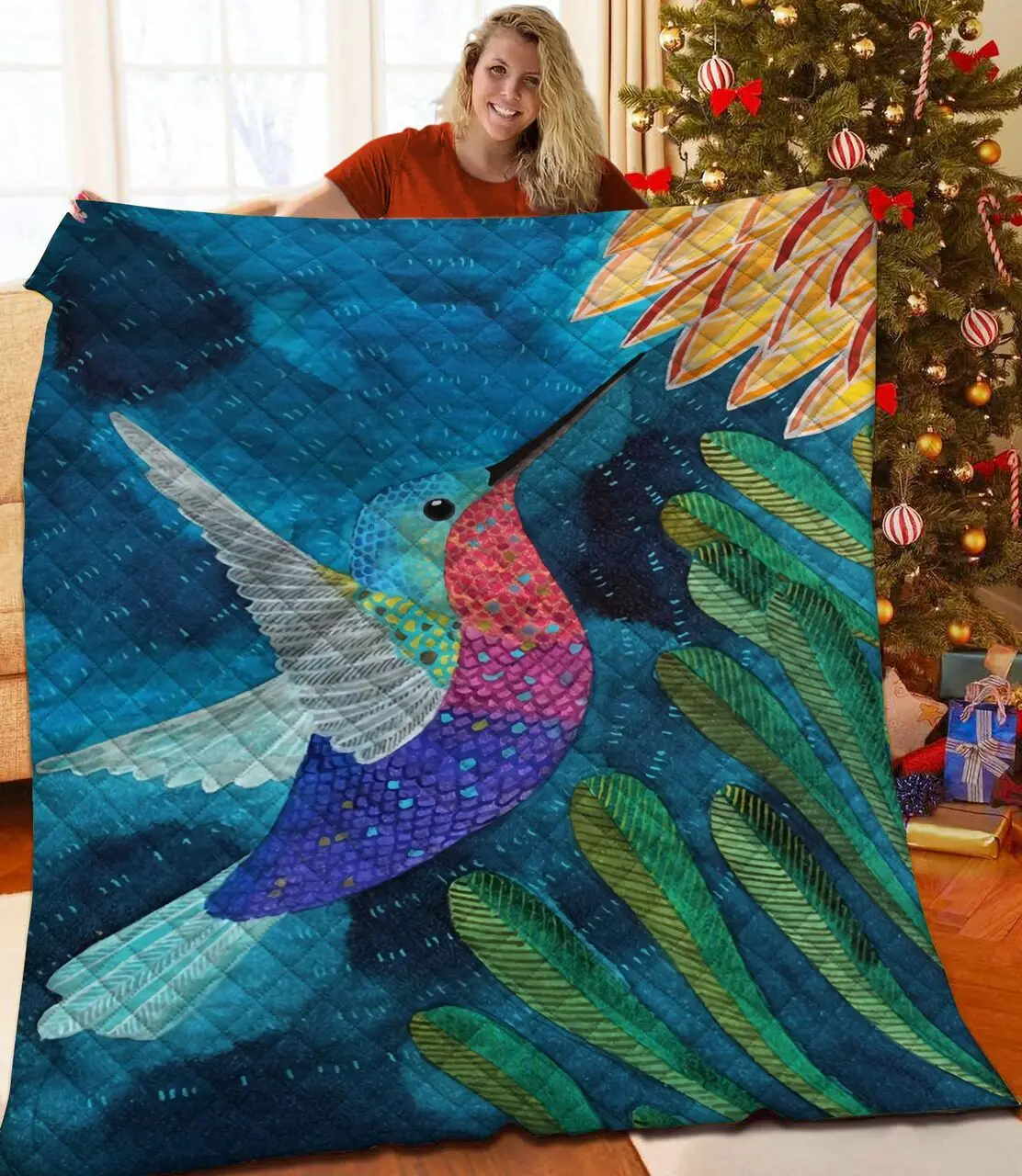 Hummingbird Quilt Rfo and Home Decor