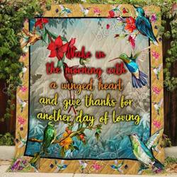 Hummingbird Spirit Animal Blanket Kc1507 Quilt and Home Decor