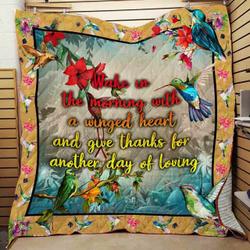 Hummingbird Spirit Animal Quilt Rdv and Home Decor