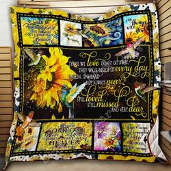 Hummingbird Sunflower Cl22100268Mdq Quilt Blanket and Home Decor