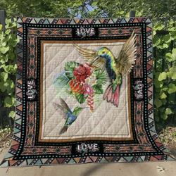 Hummingbirds Cg140612 Quilt Blanket and Home Decor