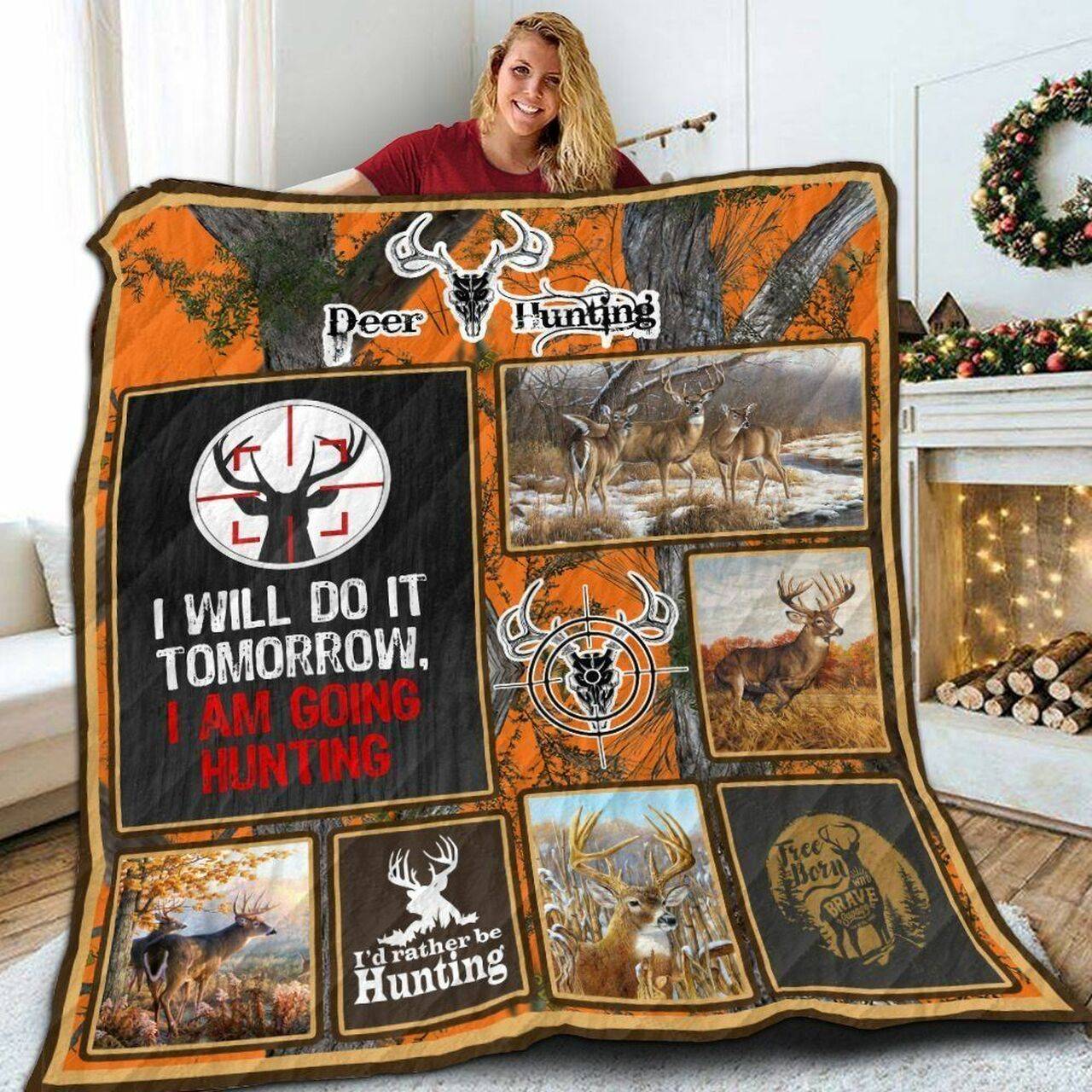 Hunting D Deer V1 3D Customized Quilt and Home Decor