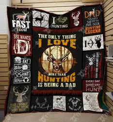 Hunting Dad Blanket Htt-Qhn00030  Quilt and Home Decor