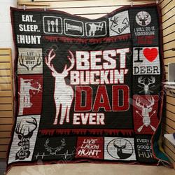 Hunting Dad Quilt Blanket and Home Decor