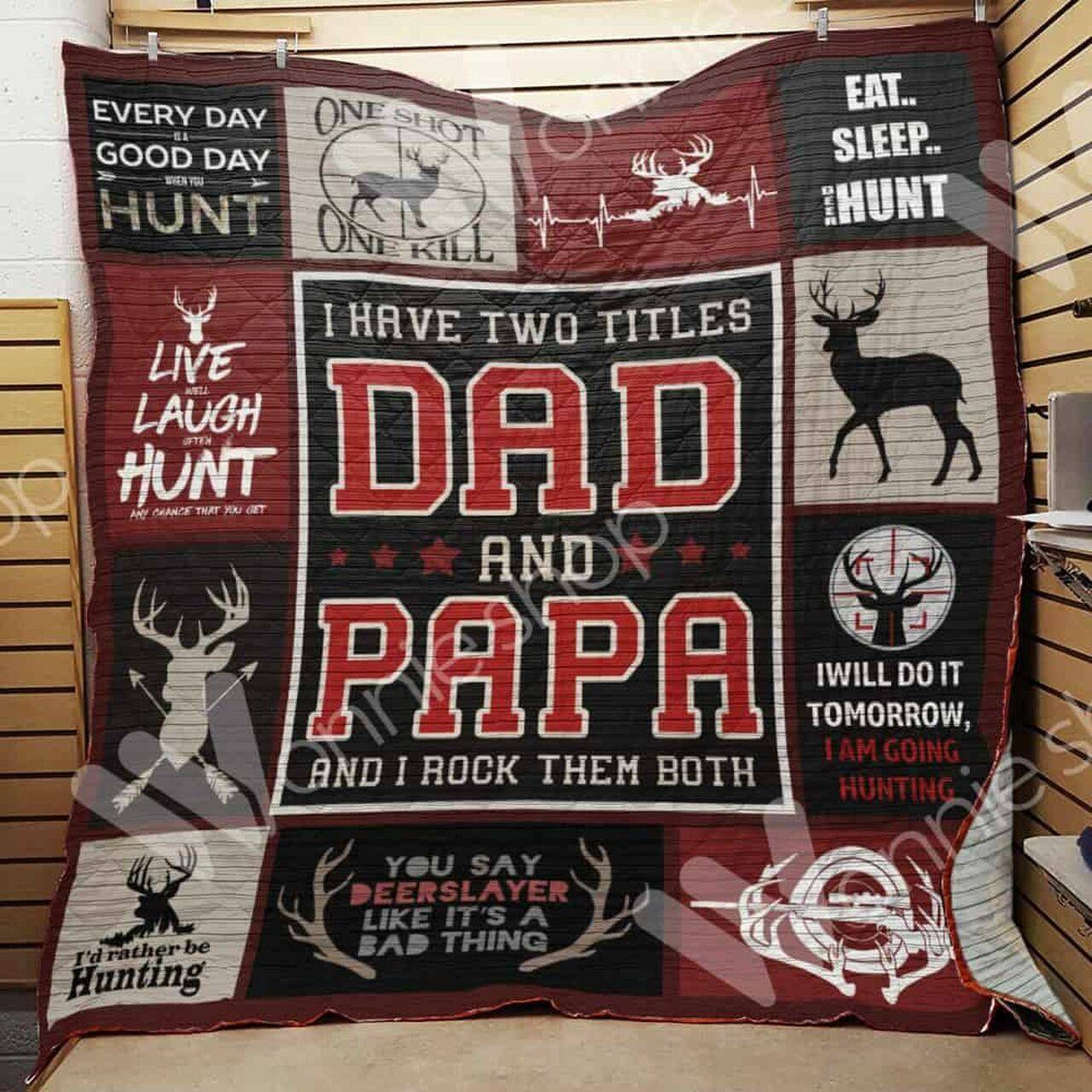 Hunting Dad Quilt Blanket Dhc1102398Td and Home Decor