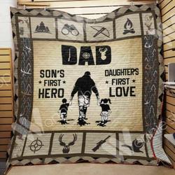 Hunting Dad Quilt Blanket Dhc1102452Td and Home Decor