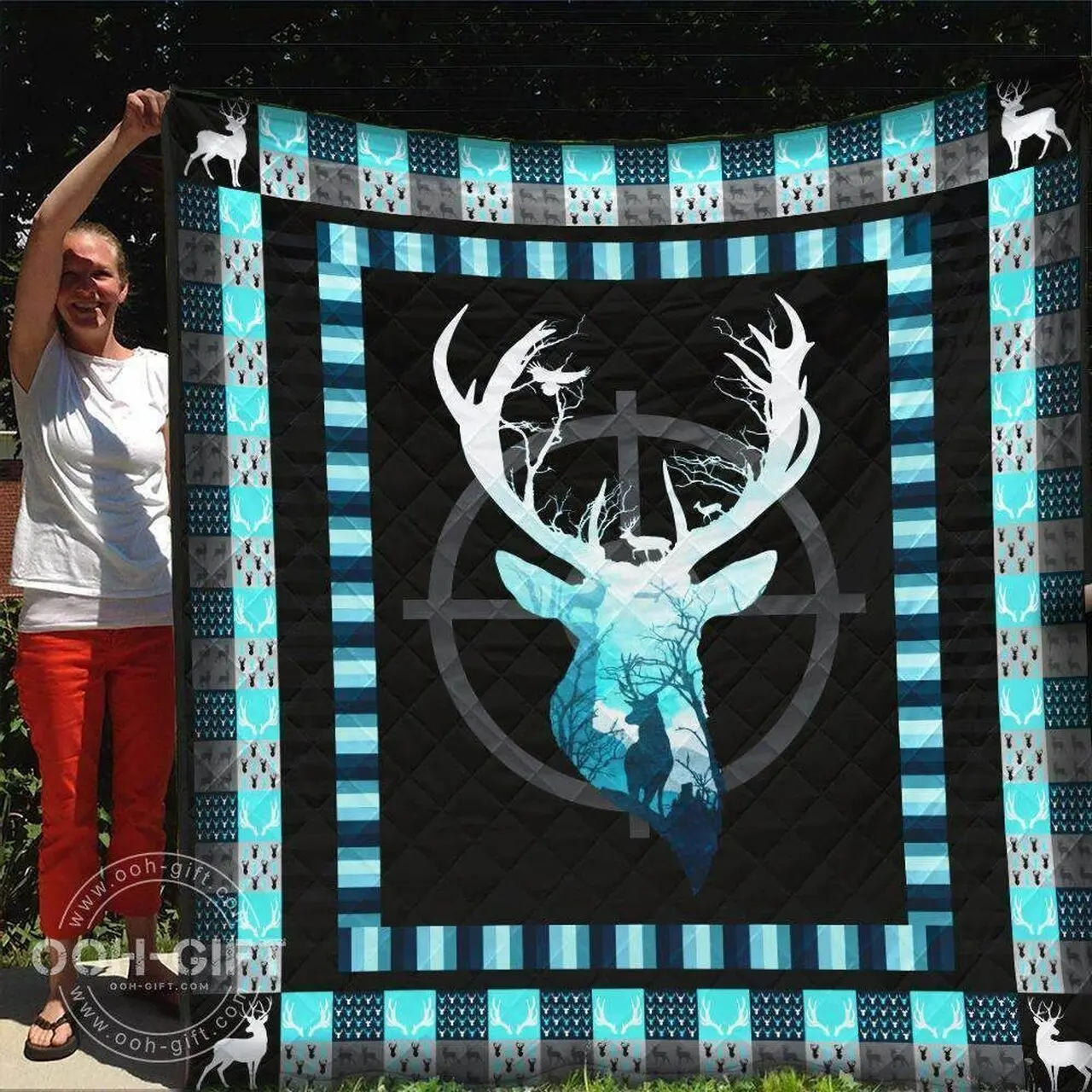 Hunting Deer Hunting Art Cla0211088Q Quilt Blanket and Home Decor