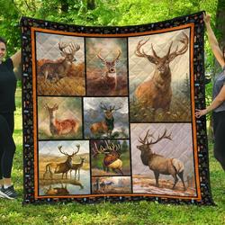 Hunting Deer Moment 3D Customized Quilt and Home Decor