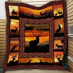 Hunting Deer Nature Lovely 3D Customized Quilt and Home Decor