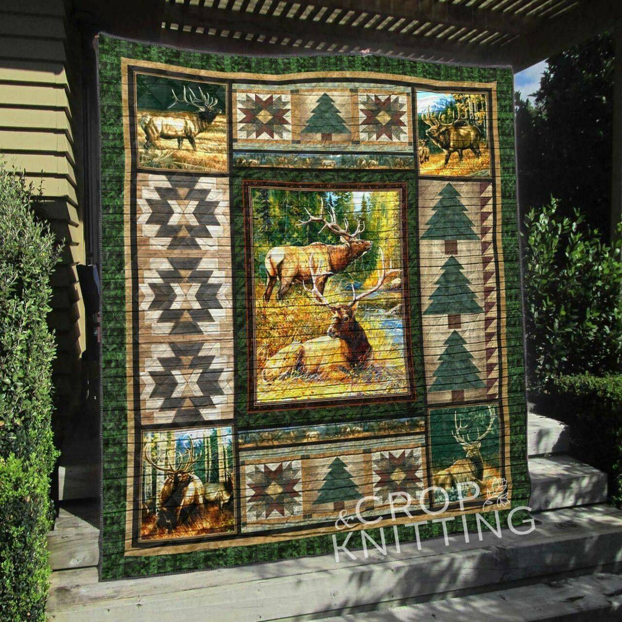 Hunting Deer Quilt Blanket and Home Decor