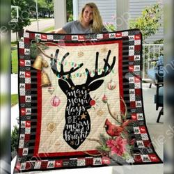 Hunting Deer V1 Merry Chrismas Hunting 3D Customized Quilt and Home Decor