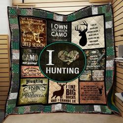 Hunting I Like Big Bucks And I Cannot Lie Quilt Blanket Great Customized Blanket Gifts For Birthday Christmas Thanksgiving and Home Decor