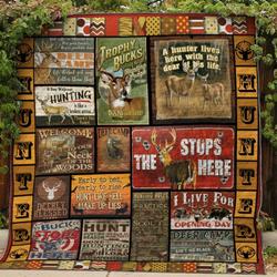 Hunting Quilt Blanket Ver 60  Quilt and Home Decor