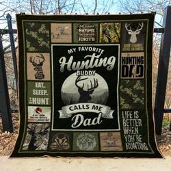 Hunting Quilt Blanket Ver 64  Quilt and Home Decor