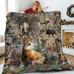Hunting Story Strength 3D Customized Quilt and Home Decor