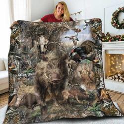 Hunting Story The Hermit 3D Customized Quilt and Home Decor