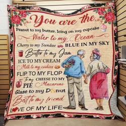 Husband And Wife Blue In My Sky Quilt Blanket Great Customized Gifts For Birthday Christmas Thanksgiving Wedding ValentineS Day and Home Decor
