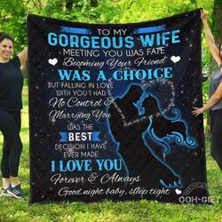 Husband Wife I Love You Blanket Th0807 Quilt and Home Decor
