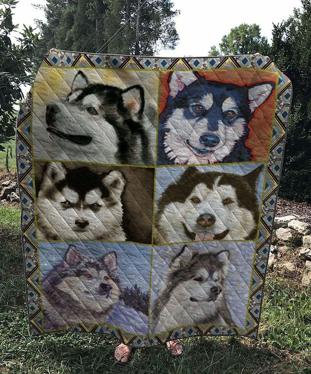 Husky Dog 1 Quilt and Home Decor