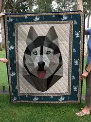 Husky Dog Quilt and Home Decor