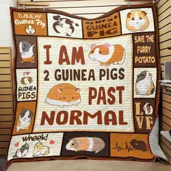 I Am 2 Guinea Pigs Past Normal Quilt Blanket Great Customized Blanket Gifts For Birthday Christmas Thanksgiving and Home Decor