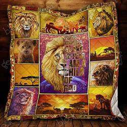 I Am A Child Of God Lion Hur Quilt Cysijc and Home Decor